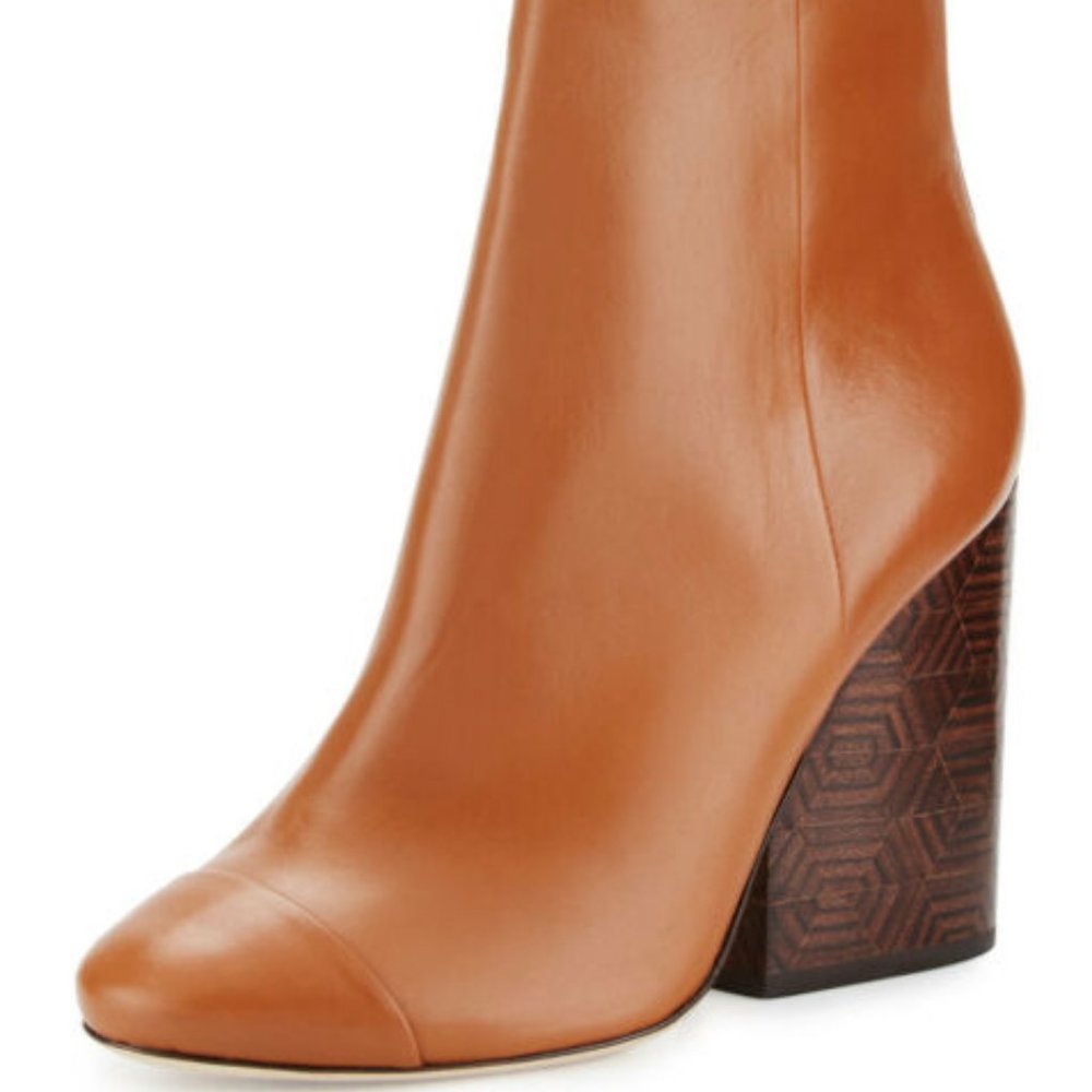 TORY BURCH Grove 100MM Bootie Royal Tan